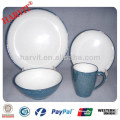 16pc Reactive Glaze Dinnerware Set Clay Geschirr